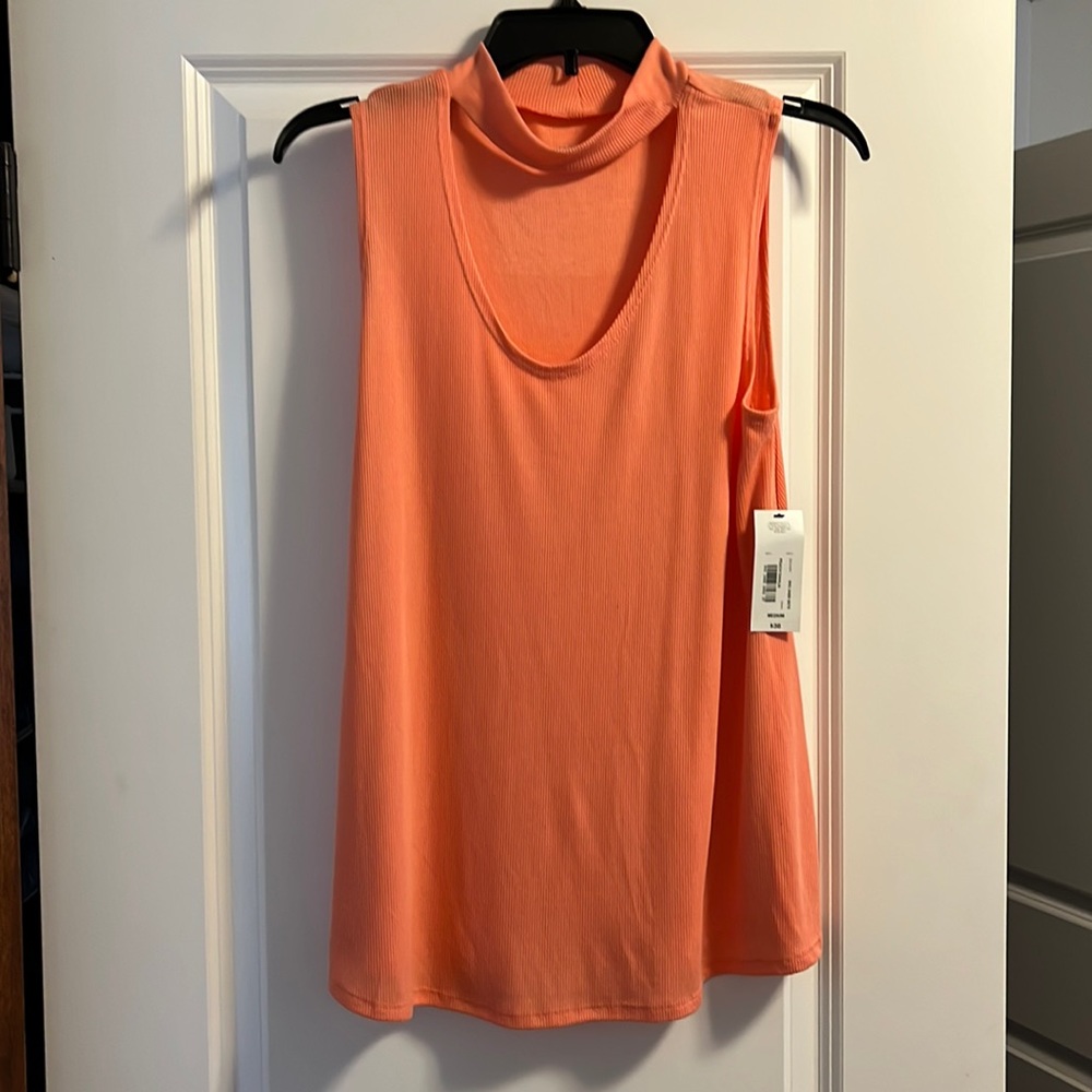 New with Tags Orange ANA Tank with fun neck piece